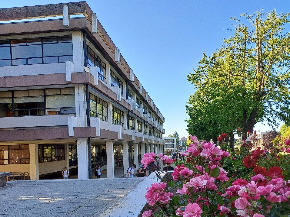 Vista exterior de la Facultad de Educación y su entorno en el Campus Concepción.