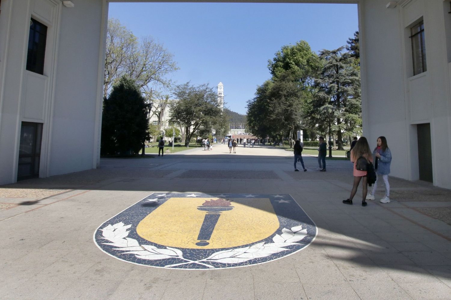 Escudo UdeC, emblema ubicado en el Arco de la Universidad.